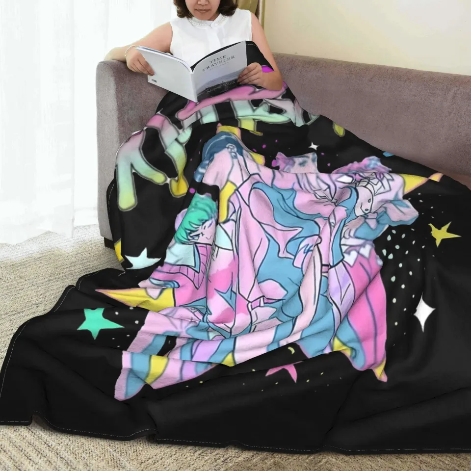 Saja Boys Neon Star Demon Hunters Fleece Blanket
