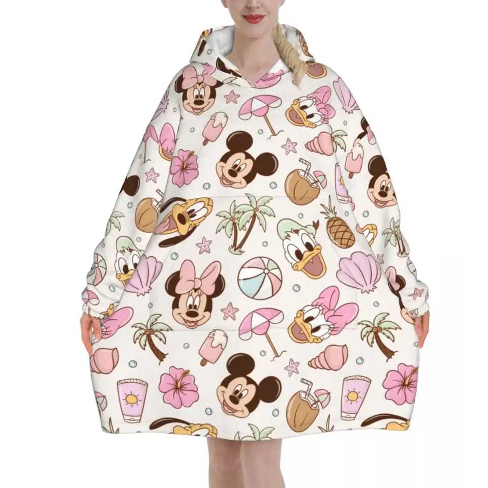 Mickey Mouse Cartoon Blanket Hoodie Oversized