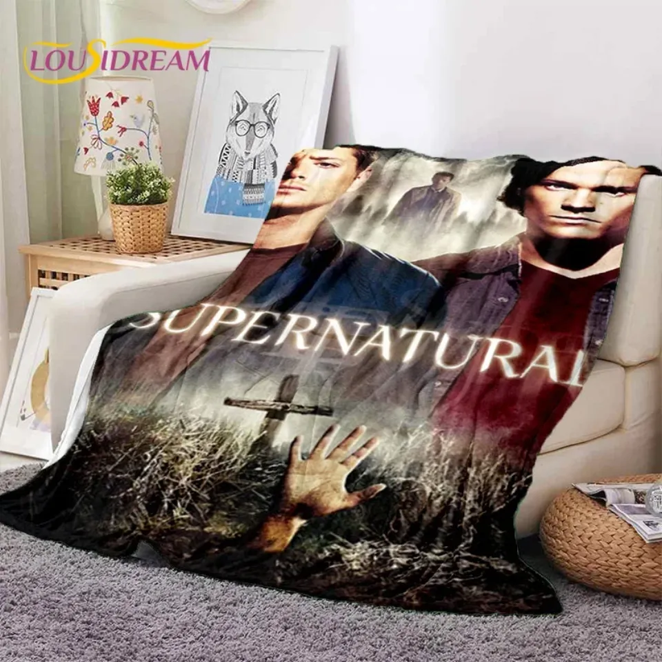 SPN Latest Supernatural Dean Sam Soft Flannel Blankets,Throw Blanket Comfortable Blanket for Picnic Beds Sofa Home Bedroom Gift