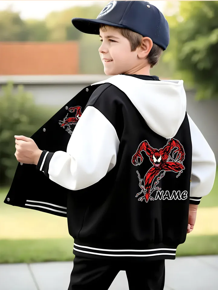 Marvel Boys Baseball Jacket with Venom Print