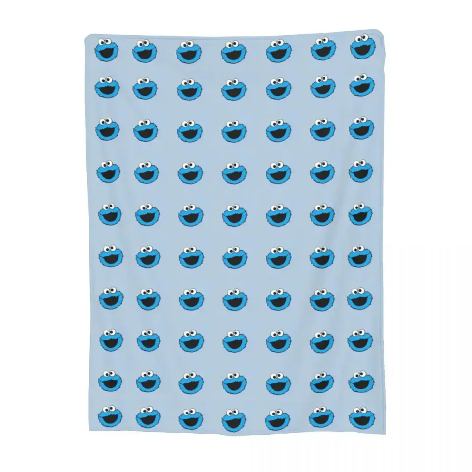 S-Sesame Streets Blanket Fleece All Season Cookie Monster Cartooon Breathable Lightweight Blanket