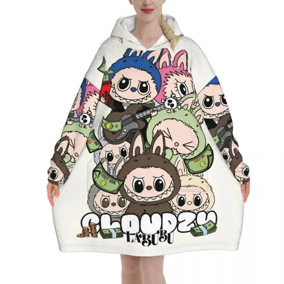 Oversized Labubu Blanket Hoodie