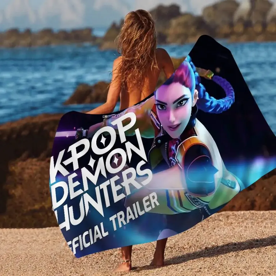 KPop Demon Hunters Beach Towel