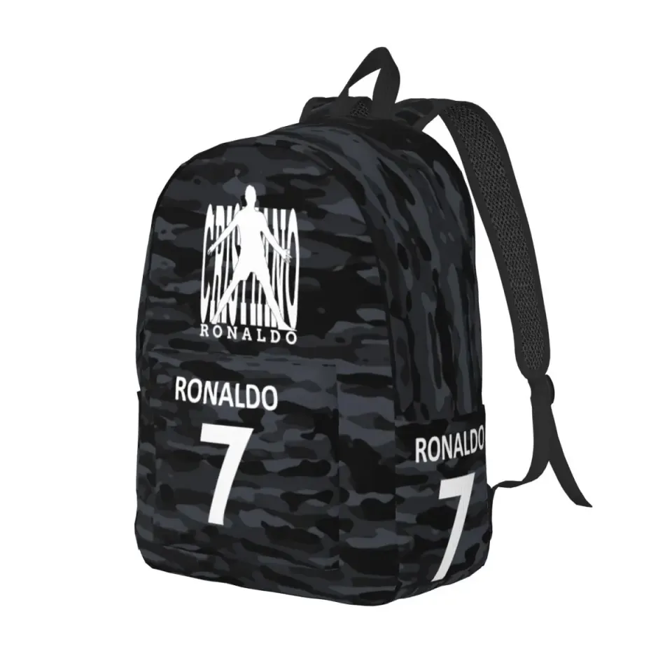 CR7 Ronaldos Backpack for Men and Women, Laptop Shoulder Bag, Student and Work Daypack, Gift