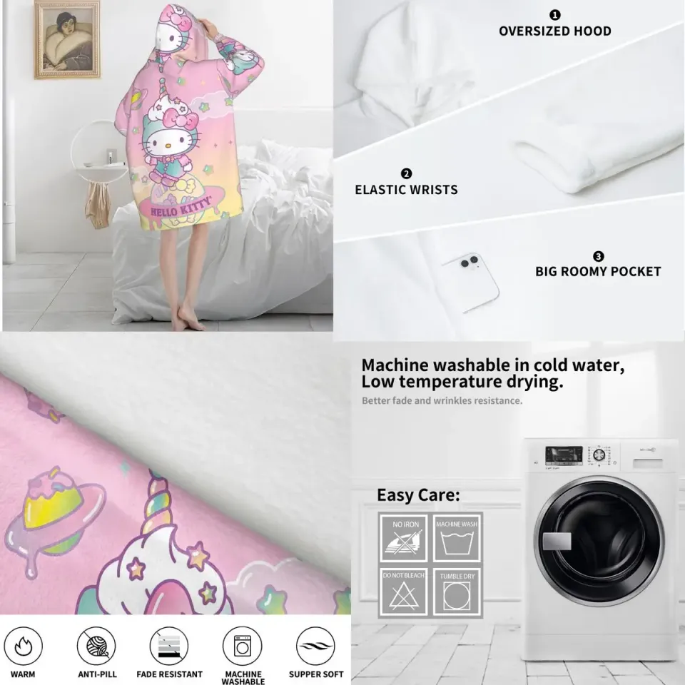 Hello Kitty Cartoon Blanket Hoodie