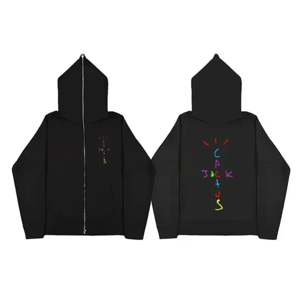 Travis Hip-hop Rapper Printed Zip Up Hoodie