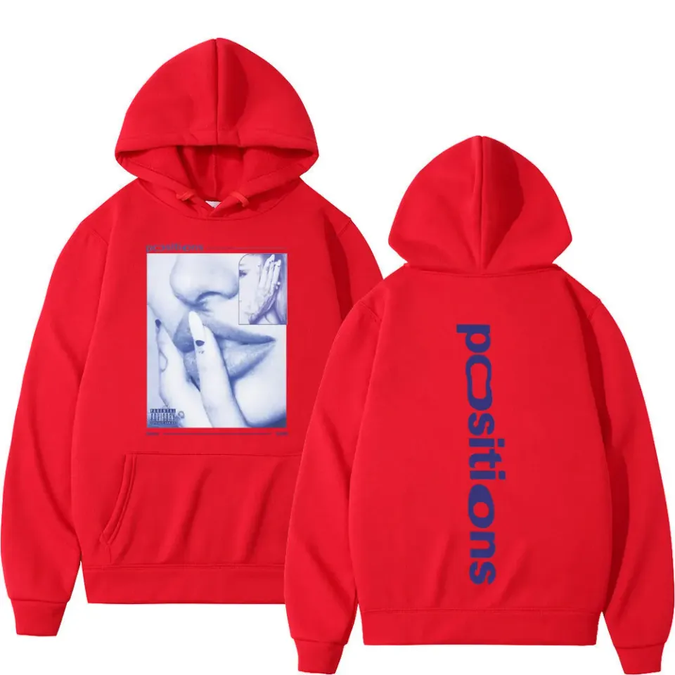 Ariana Positions Album Retro Graphichoodie Men Women Aesthetic Trendy Pullover Long-sleeved Oversized Casual Sweatshirt