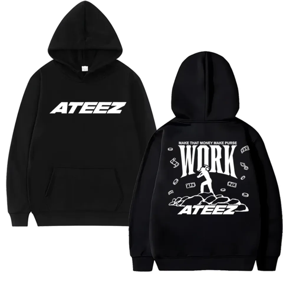 Kpop Ateez world Tour 2025 Double Sided Hoodie