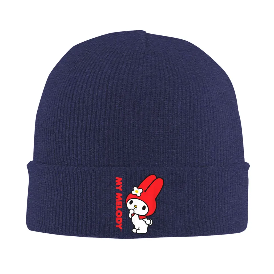 My Melody Logo Bonnet Beanie Hat - Autumn Winter Knit Cap for Men and Women