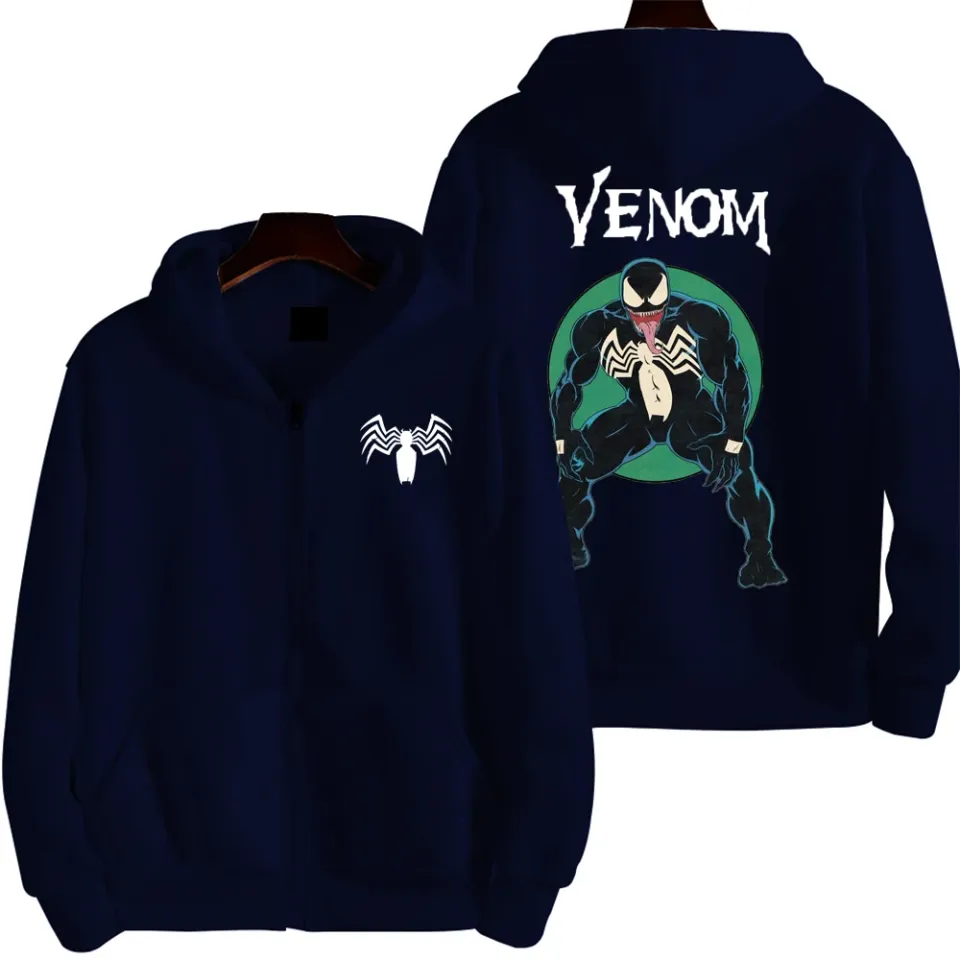 Marvel Venom Spring and Autumn New Men's Zipper Hoodie