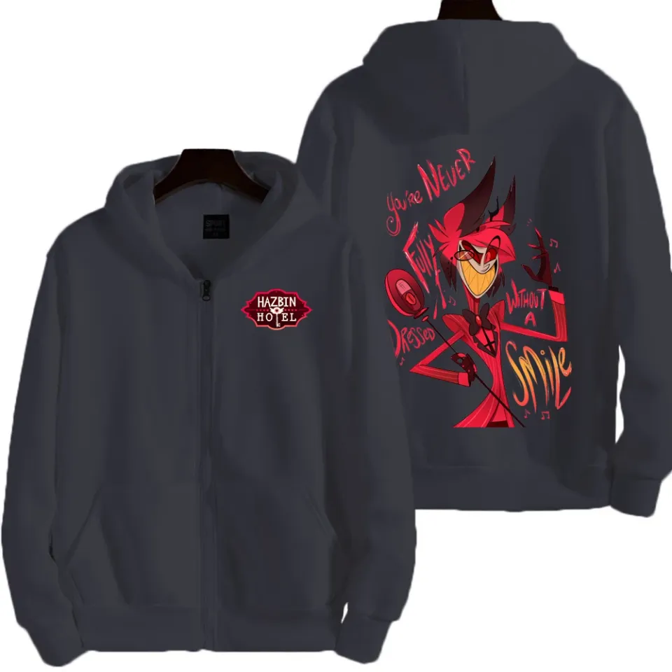Alastor Hazbin Hotel Men Zip Up Hoodie