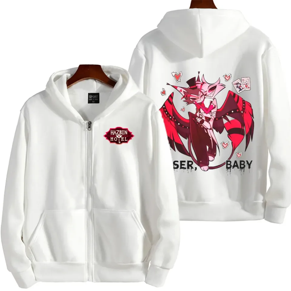 Hazbin Hotel Men Zip Up Hoodie