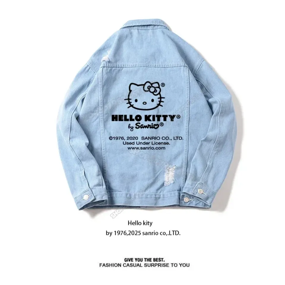 Hello Kitty Kuromi Print Denim Jacket
