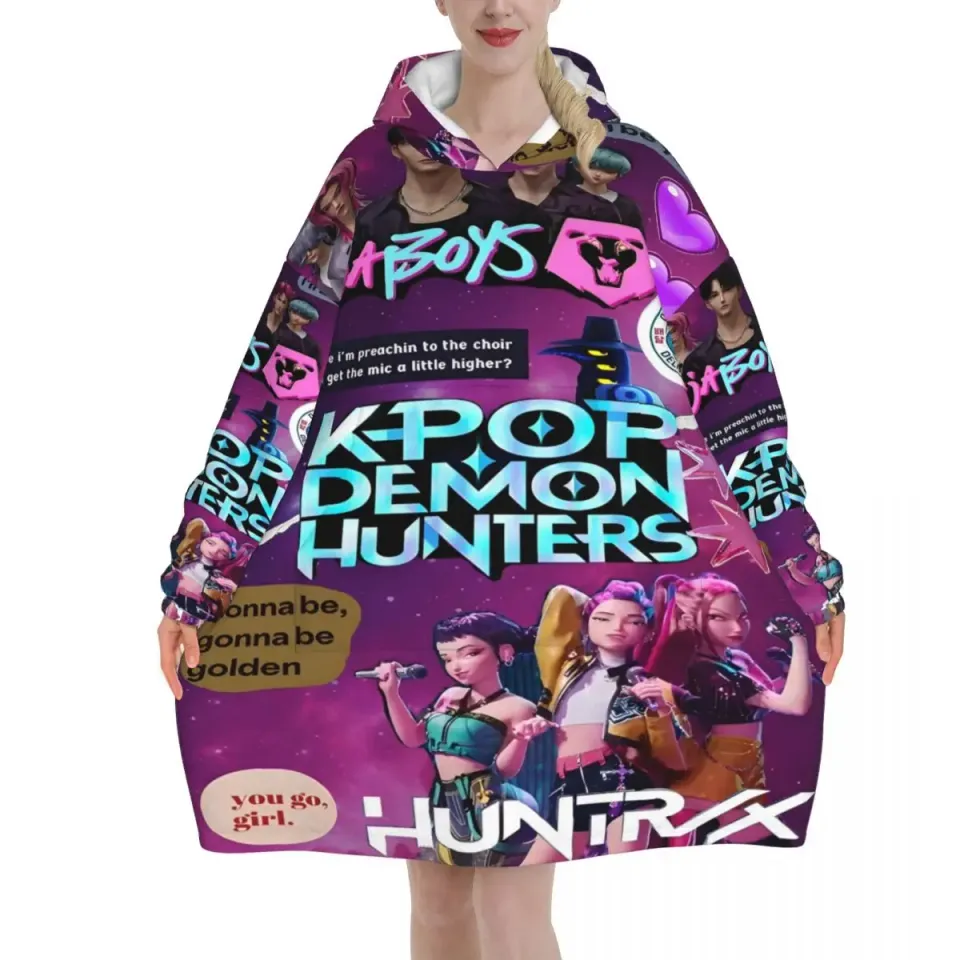 Kpop Demon Hunters Oversized Blanket Hoodie