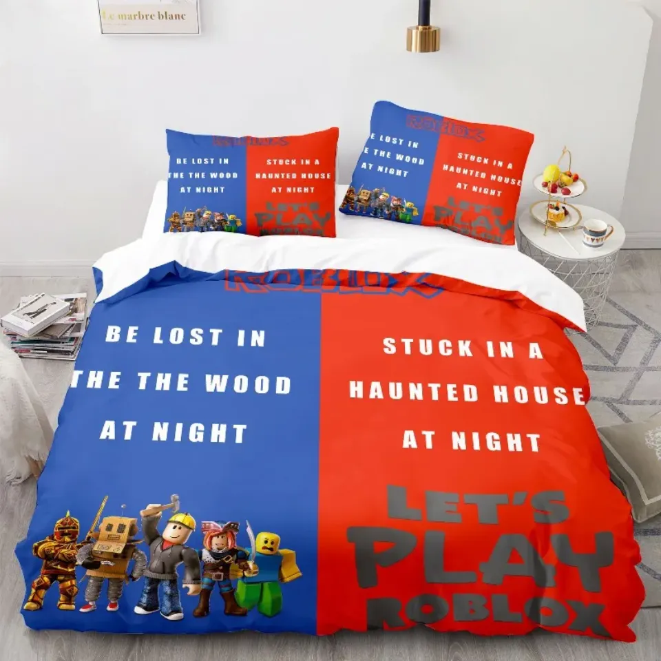 Roblox Anime Bedding Set Student Dormitory Bed Sheet