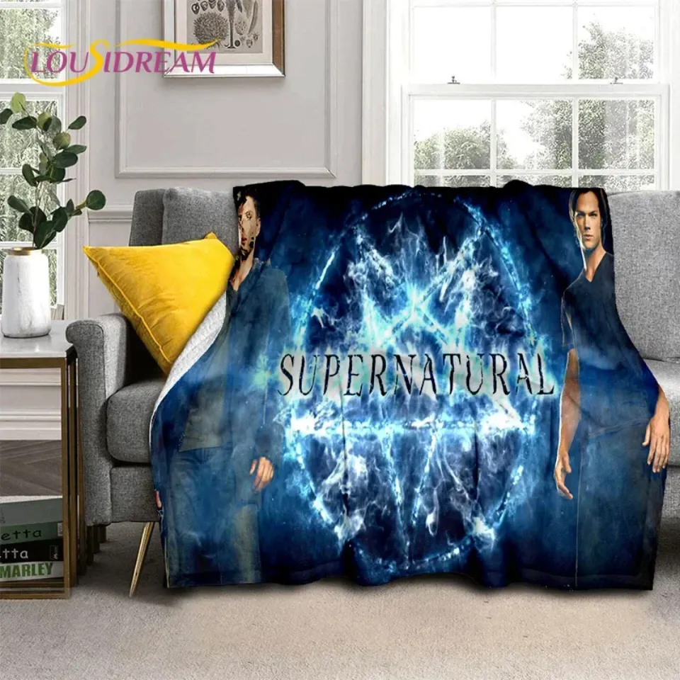 SPN Latest Supernatural Dean Sam Soft Flannel Blankets,Throw Blanket Comfortable Blanket for Picnic Beds Sofa Home Bedroom Gift