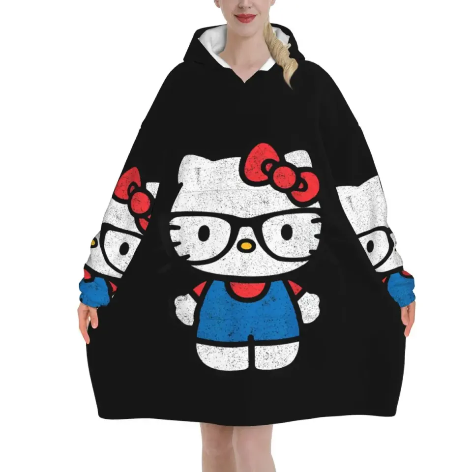 Hello Kitty Cartoon Blanket Hoodie