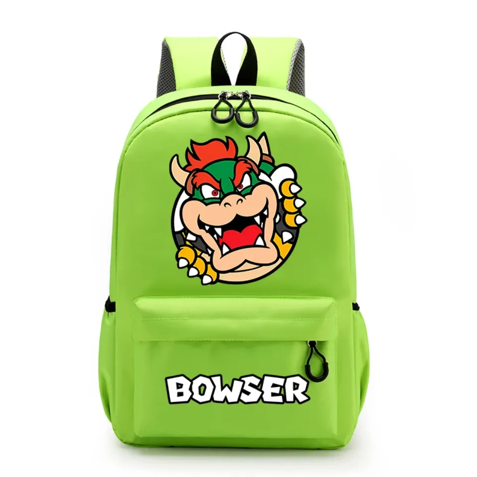 Super Mario Bros Kids Backpack Cartoon Cute Anime Knapsack Book Bag