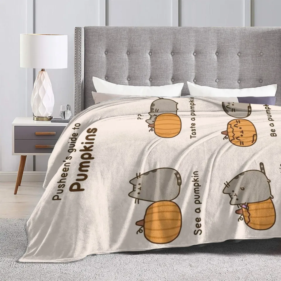Funny Pusheen Cat Throw Blanket