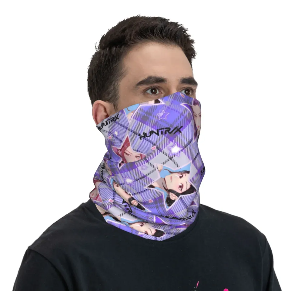 Purple Kpop Demons Hunter Face Mask Scarf