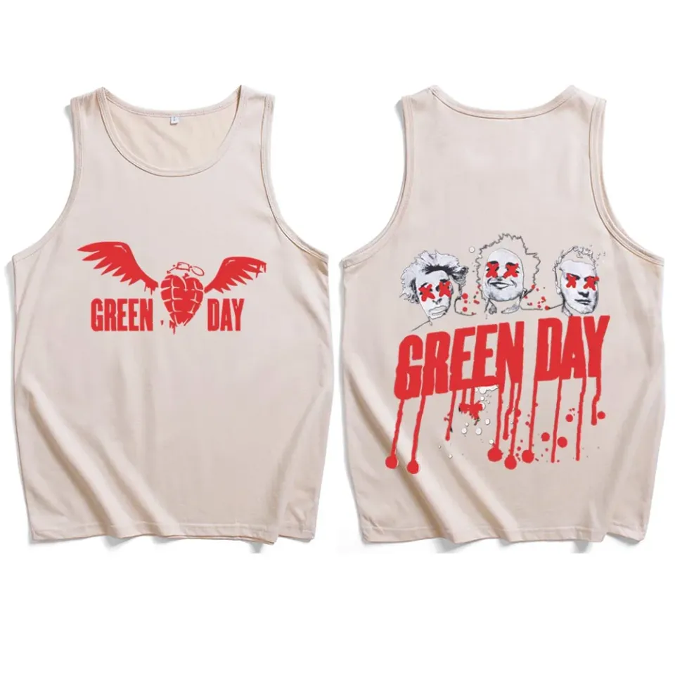 Green Day Saviors World Tour 2024 Tank Tops