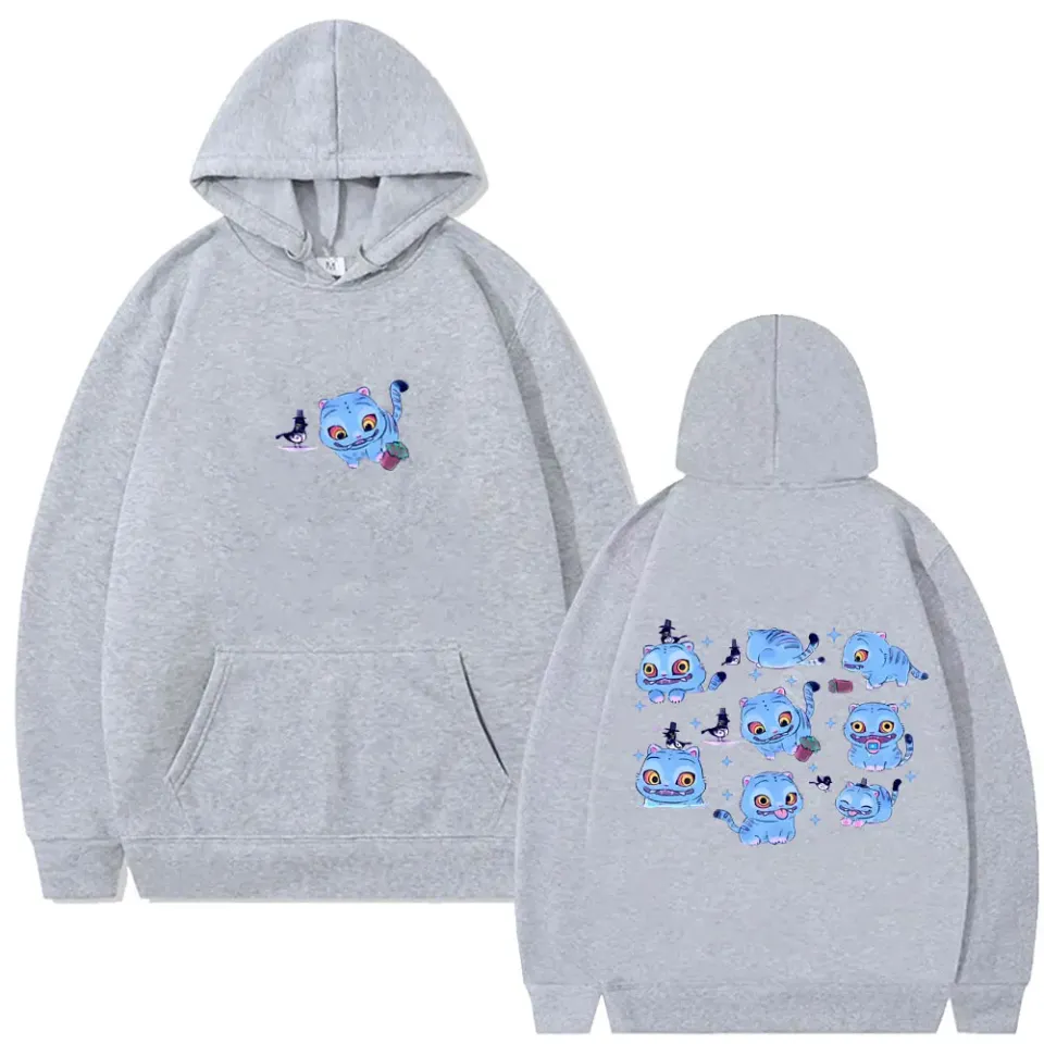 Kpop Demon Hunters Graphic Hoodie Funny Derpy Tiger Print Hooded