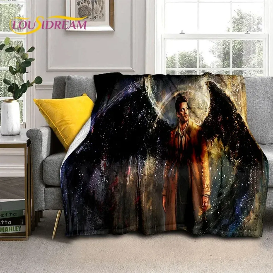SPN Latest Supernatural Dean Sam Soft Flannel Blankets,Throw Blanket Comfortable Blanket for Picnic Beds Sofa Home Bedroom Gift