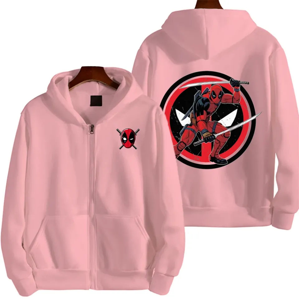 Deadpool Marvel Spring and Autumn New Men's Zipper Hoodie
