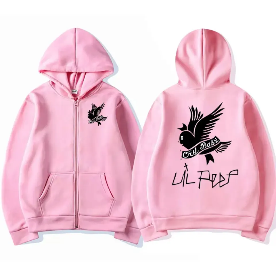 Rapper Lil Peep Graphic Zipper Hoody Men Women Hip Hop Fashion Zip Up Sweatshirt Men Oversized Pullover Hoodie Coats Streetwear