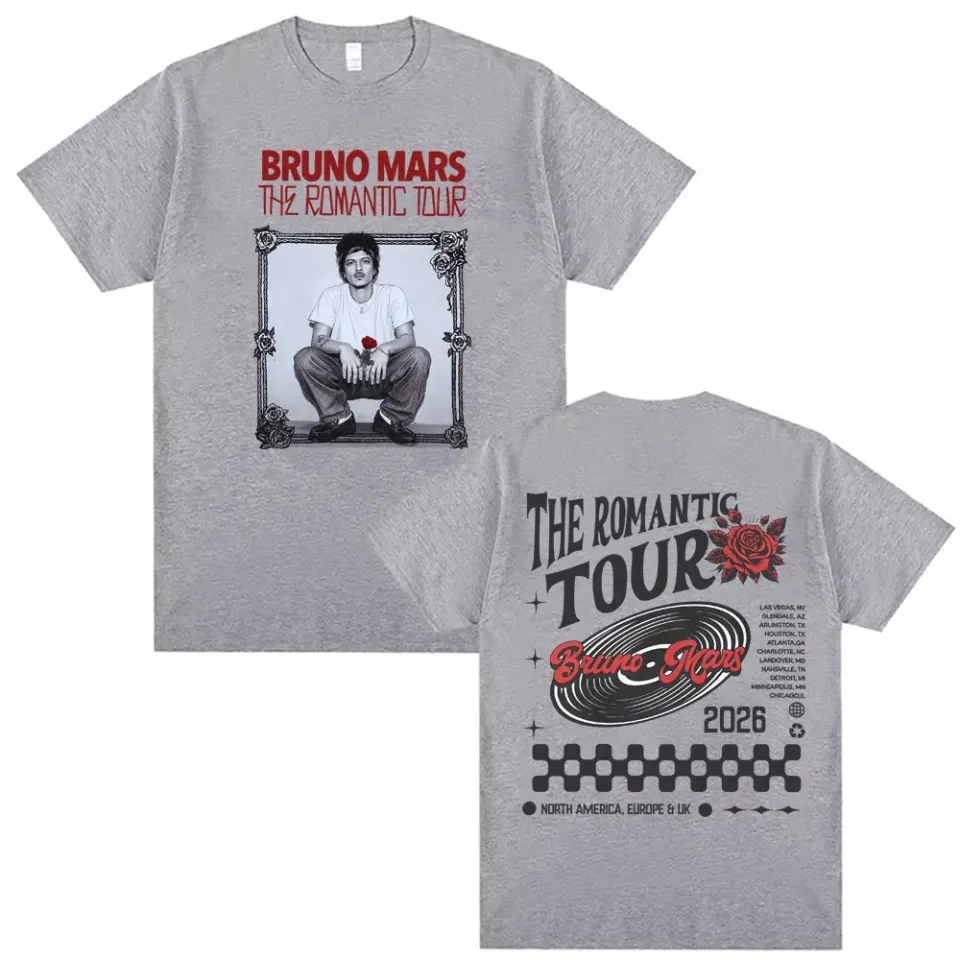 Bruno Mars The Romantic Tour 2026 T Shirt