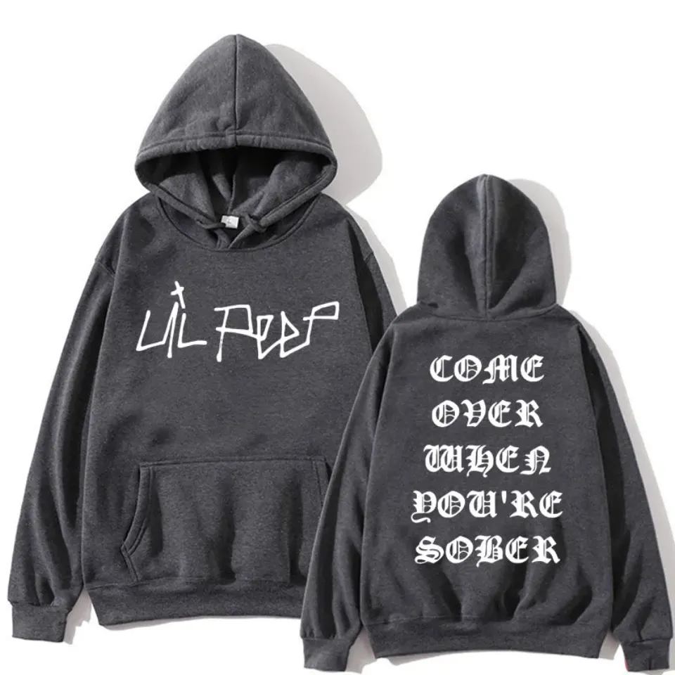 Rapper Lil Peep Come Over When You're Sober Hoodies Men Women Fashion Hip Hop Long Sleeve Warm Oversized Y2k Clothes Tracksuit