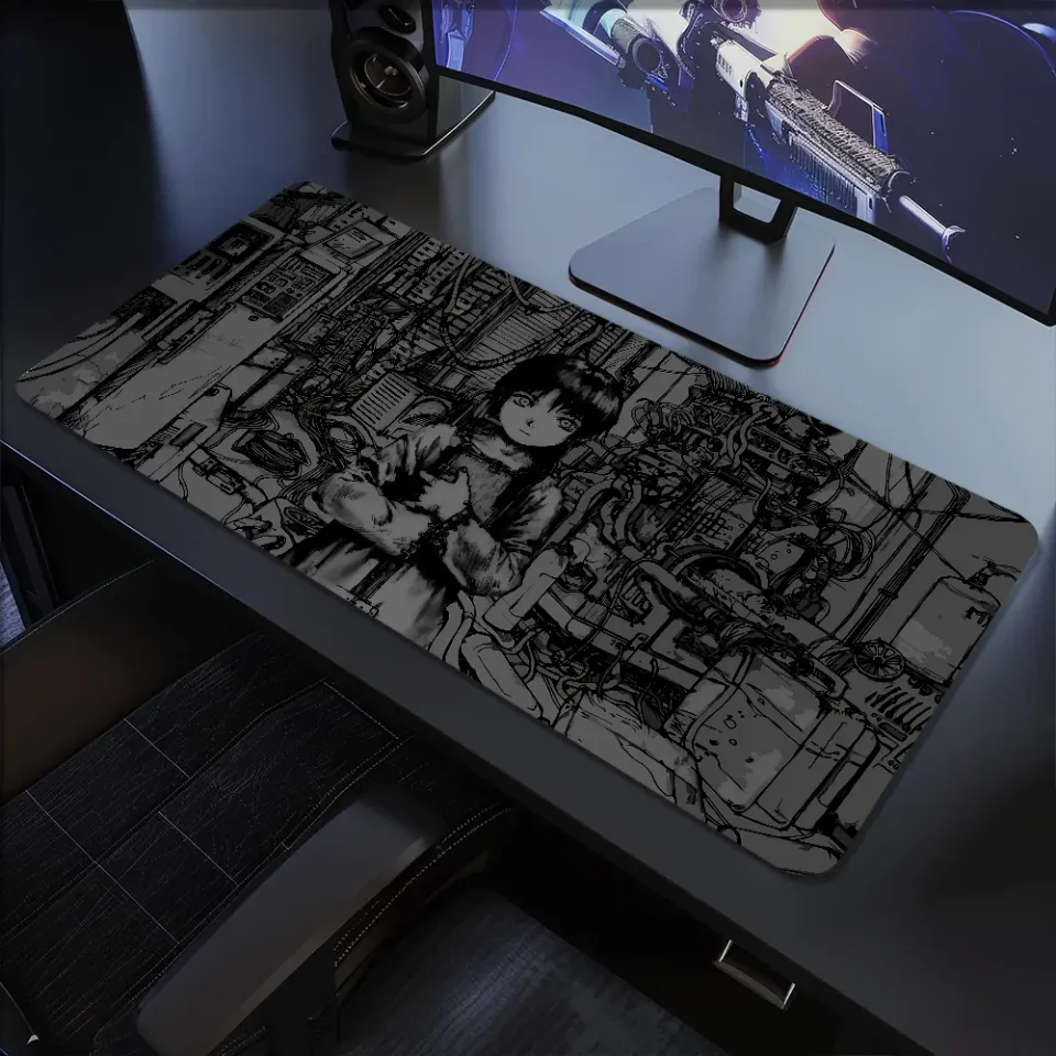 Anime serial experiments lain Mouse Pad Large Desk Mat