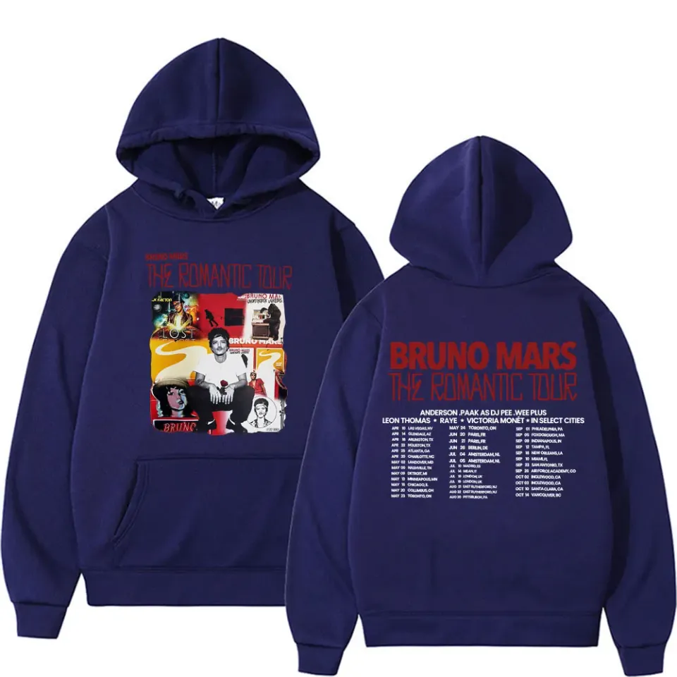 Rapper Bruno Mars Romantic Tour 2026 Concert Hoodies