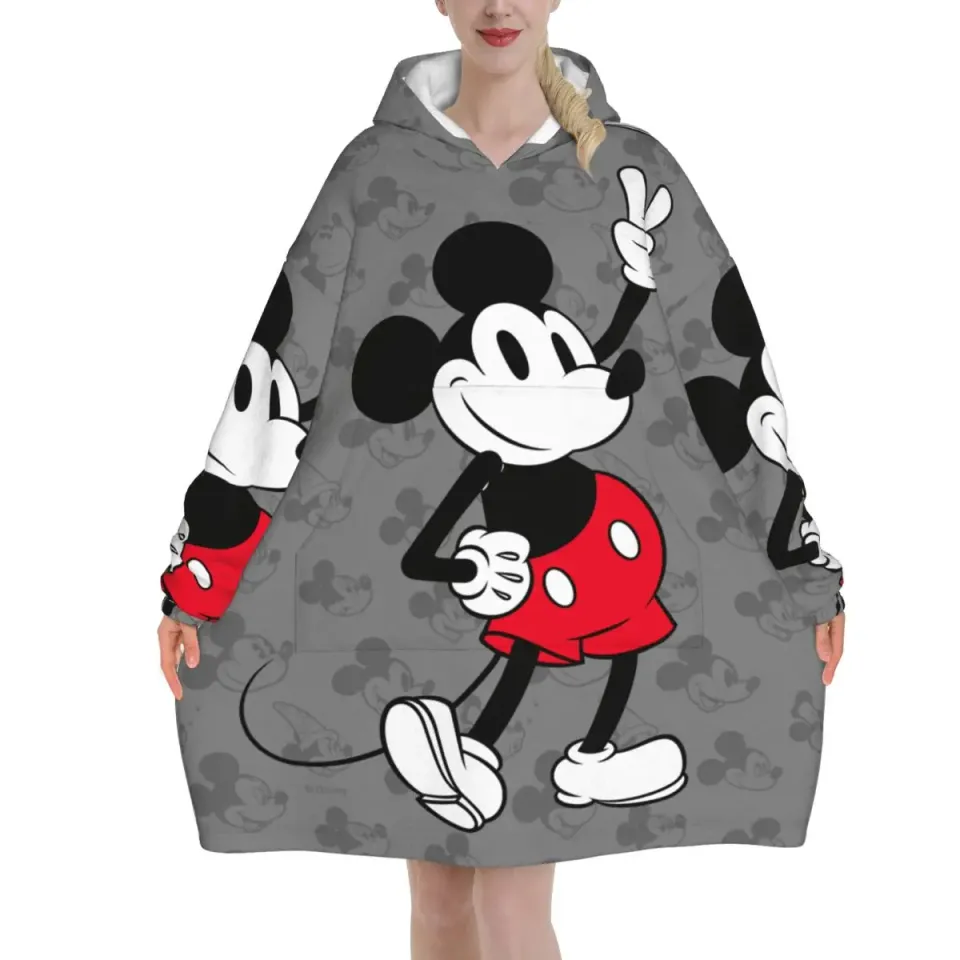 Mickey Mouse Cartoon Blanket Hoodie Oversized