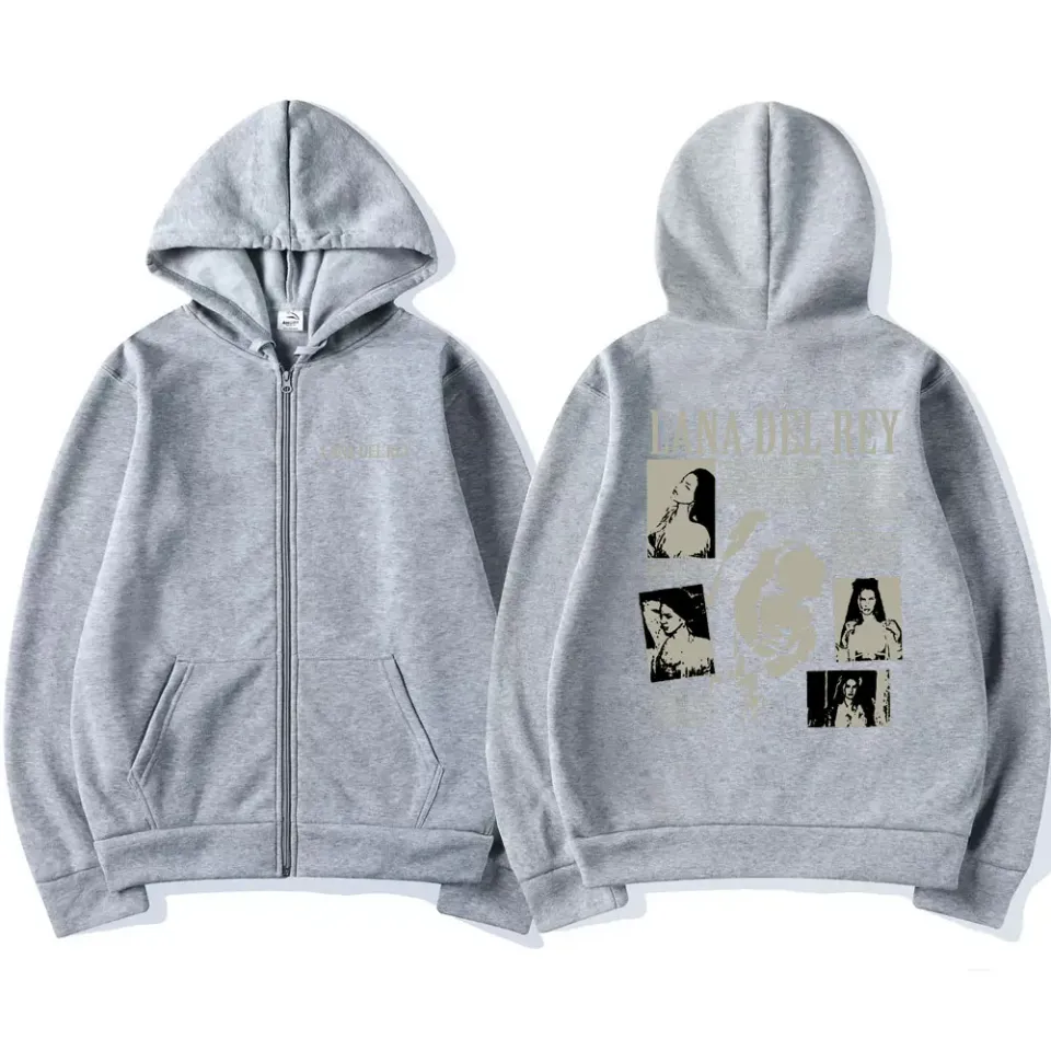 Singer Lana Del Rey Music Album Did You Know That There's A Tunnel Under Ocean Blvd Zipper Hoodie Men Women Loose Zip Up Jacket