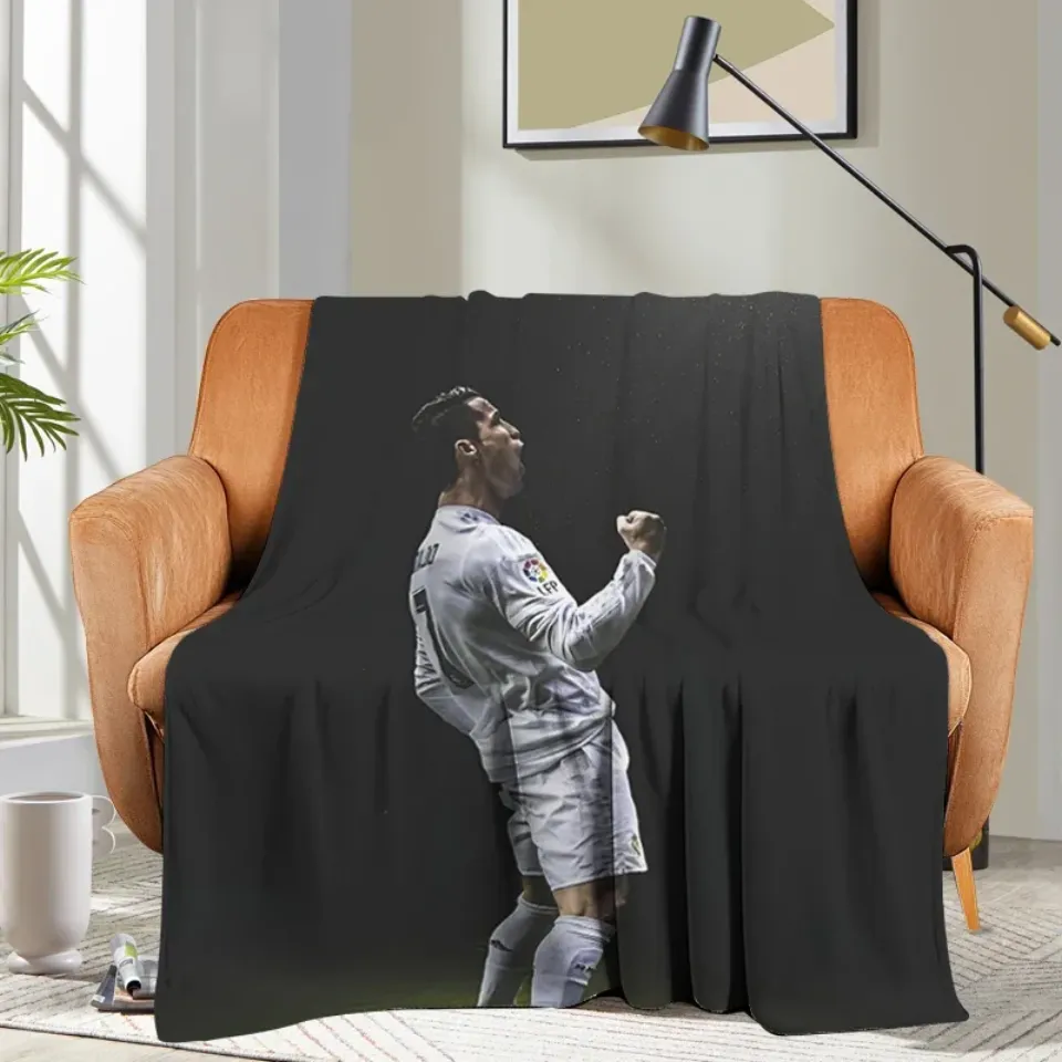 Custom Blanket Sofa Ronaldo CR7 Bed Camping Nap Fluffy Soft Blankets for Winter Warm King Size Microfiber Bedding