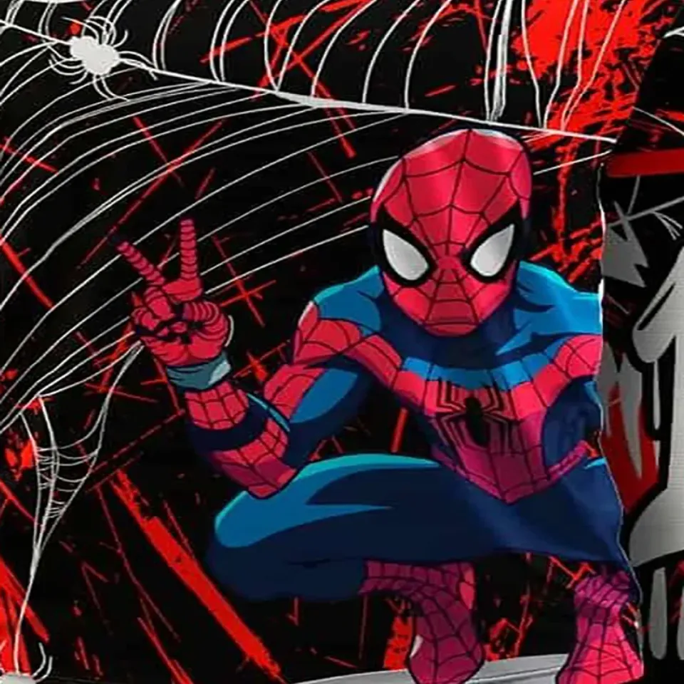 Marvel Spider - Man Jersey - This V - Neck Jersey Features A Striking Red Base Ideal for Spider - Man Enthusiasts