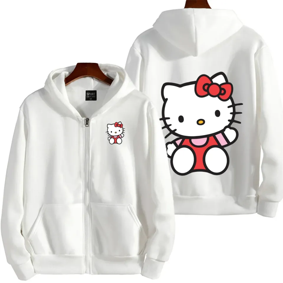 Hello Kitty Red Men Zip Up Hoodie