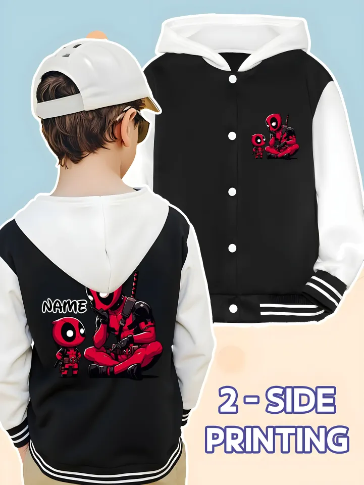 Marvel Deadpool Baseball Jacket with Funny Pattern