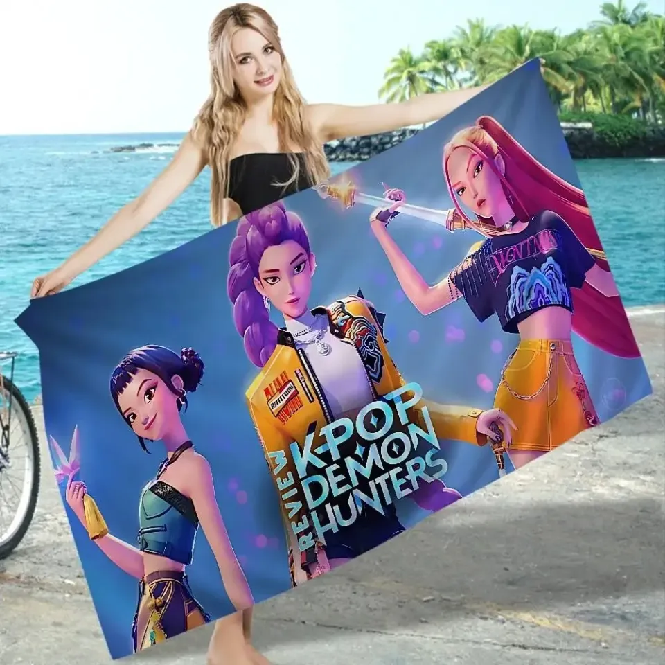 Demon Hunter AnimeTowel Beach Quick Dry Pool Towels Gym Shower Camping sports Large beach towel Children Gift towel