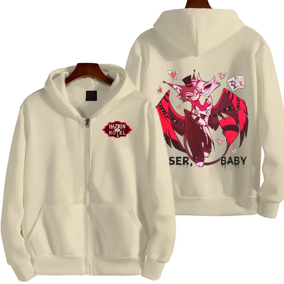 Hazbin Hotel Men Zip Up Hoodie