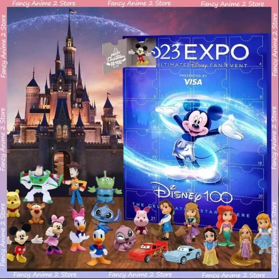 2025 Christmas Mickey Mouse Minnie Advent Calendar Blind Box 24 Days Countdown Surprise Blind Box Random Toys Gifts New Year