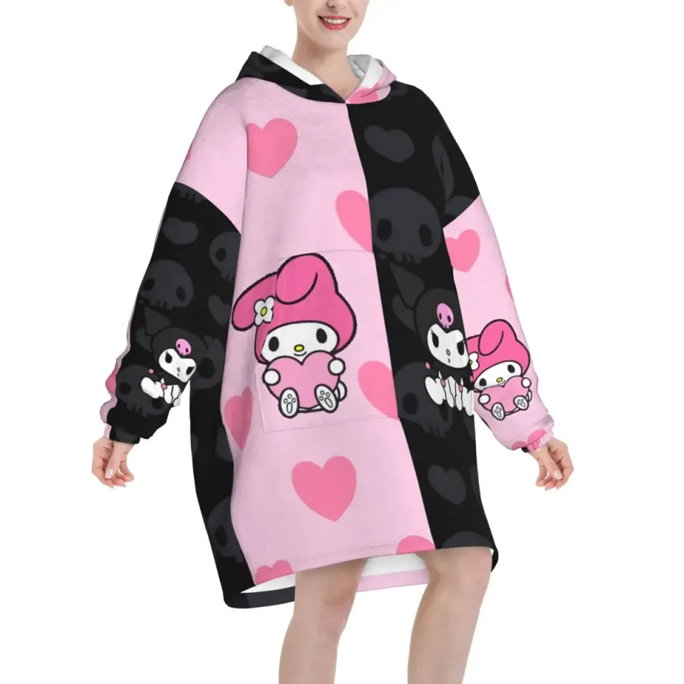 Melody And Kuromi Blanket Hoodie
