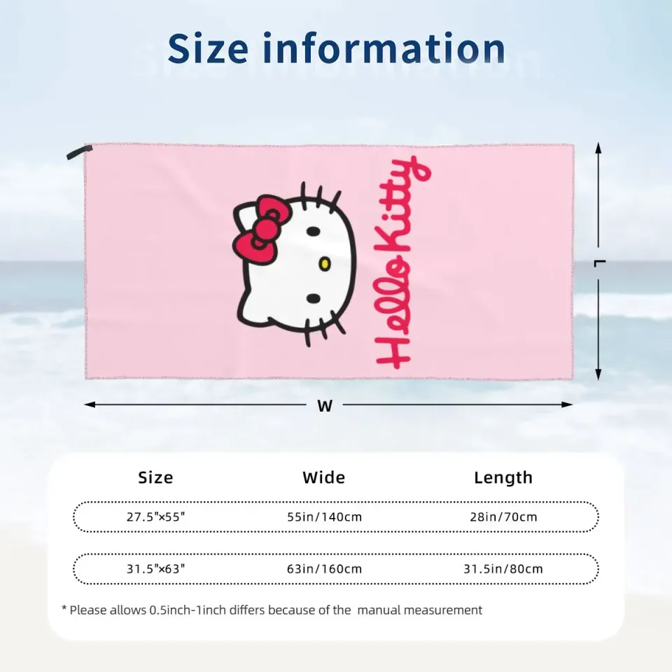 Sanrio Hello Kitty Merch Towel for Beach Pool Summer