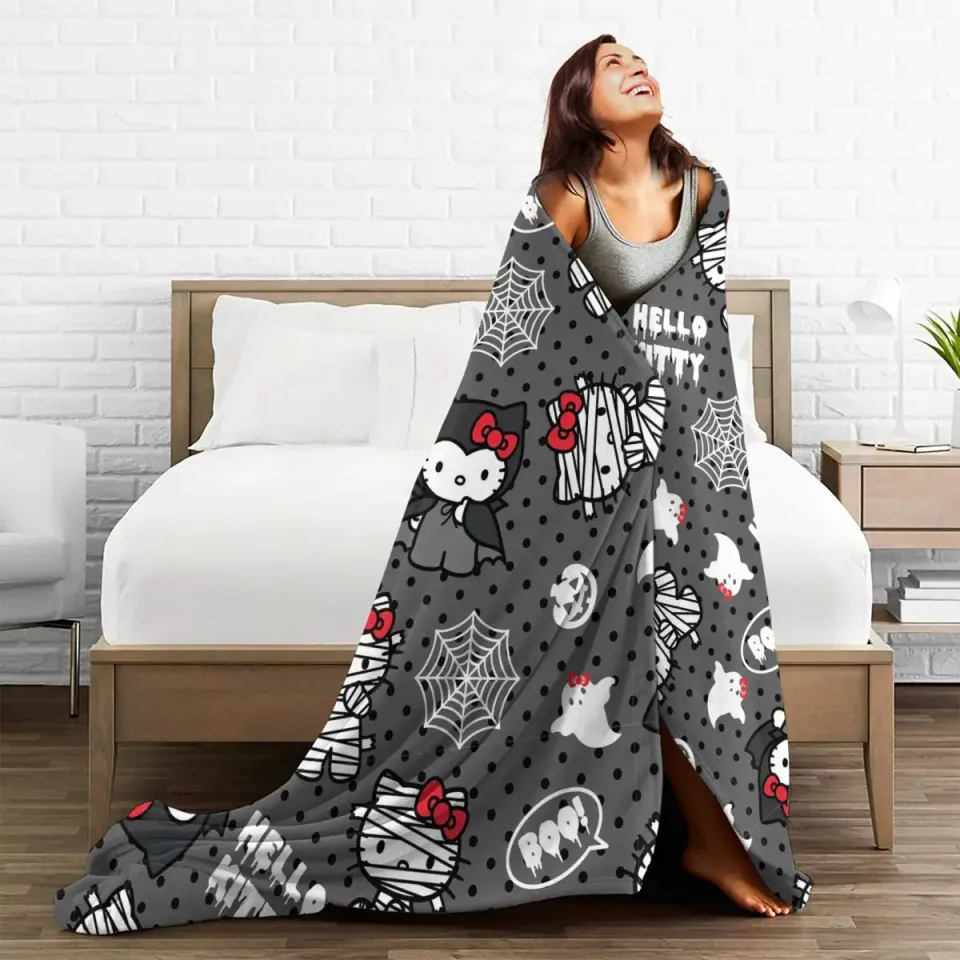 Hello Kitty Halloween Fleece Blanket