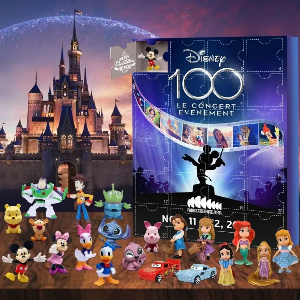 2025 Christmas Mickey Mouse Minnie Advent Calendar Blind Box 24 Days Countdown Surprise Blind Box Random Toys Gifts New Year