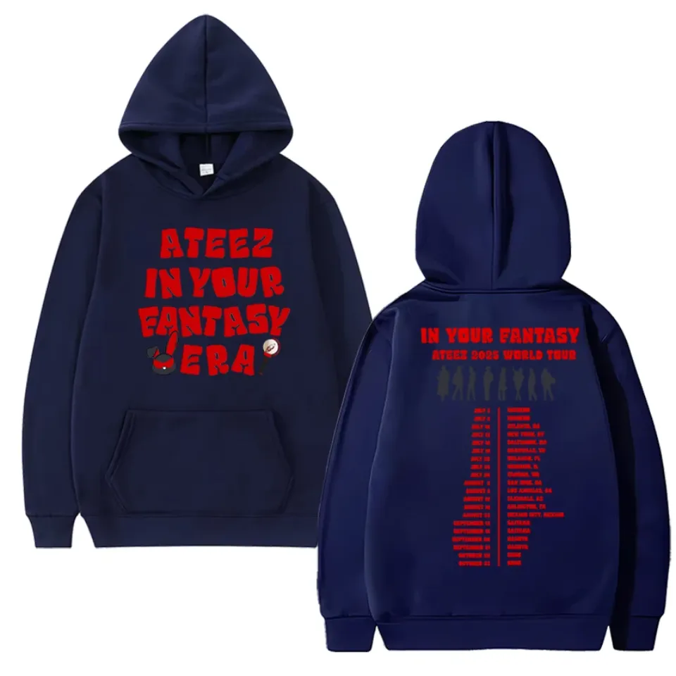 Korea Ateez 2025 World Tour Double Sided printed Hoodies