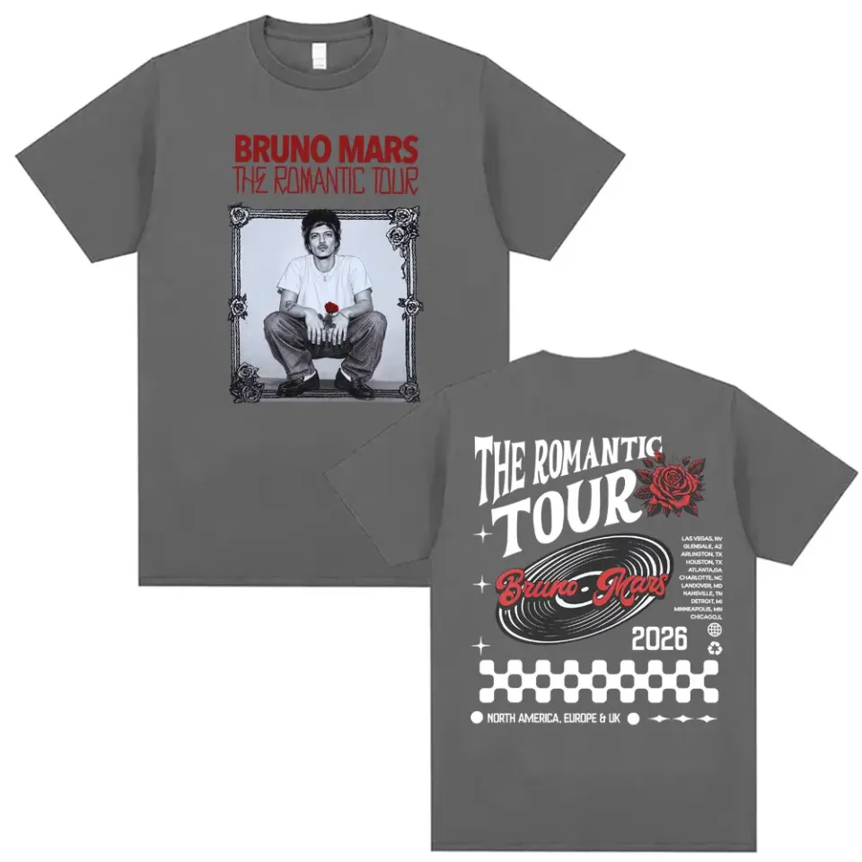 Bruno Mars The Romantic Tour 2026 T Shirt