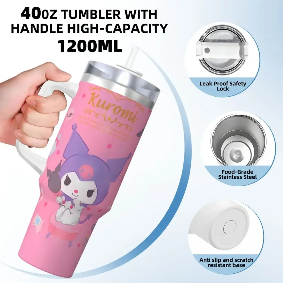 Sanrio Kuromi Kawaii Tumblers 40 oz With Handle | Christmas Gift