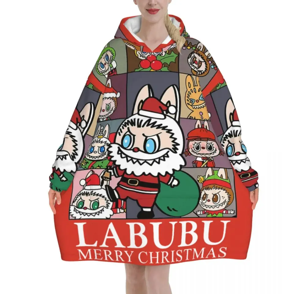 Oversized Labubu Blanket Hoodie